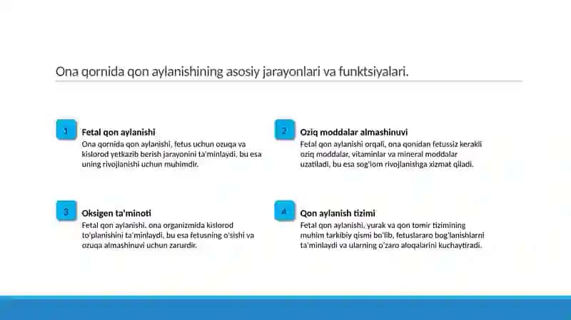 Ona qornida qon aylanishi va uning ahamiyati 3