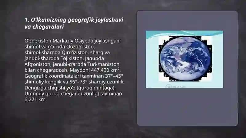 Oʻlkamiz geografiyasi 3