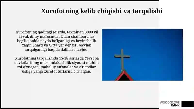 Xurofotning kelib chiqishi va tarqalishi 3