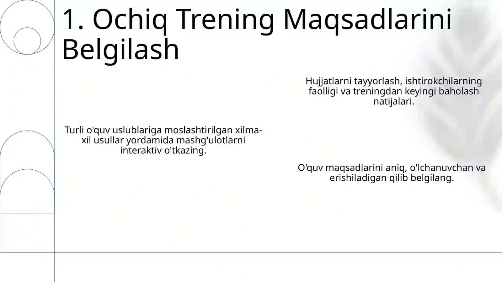 Ochiq Mashg'ulot Rejasi 3