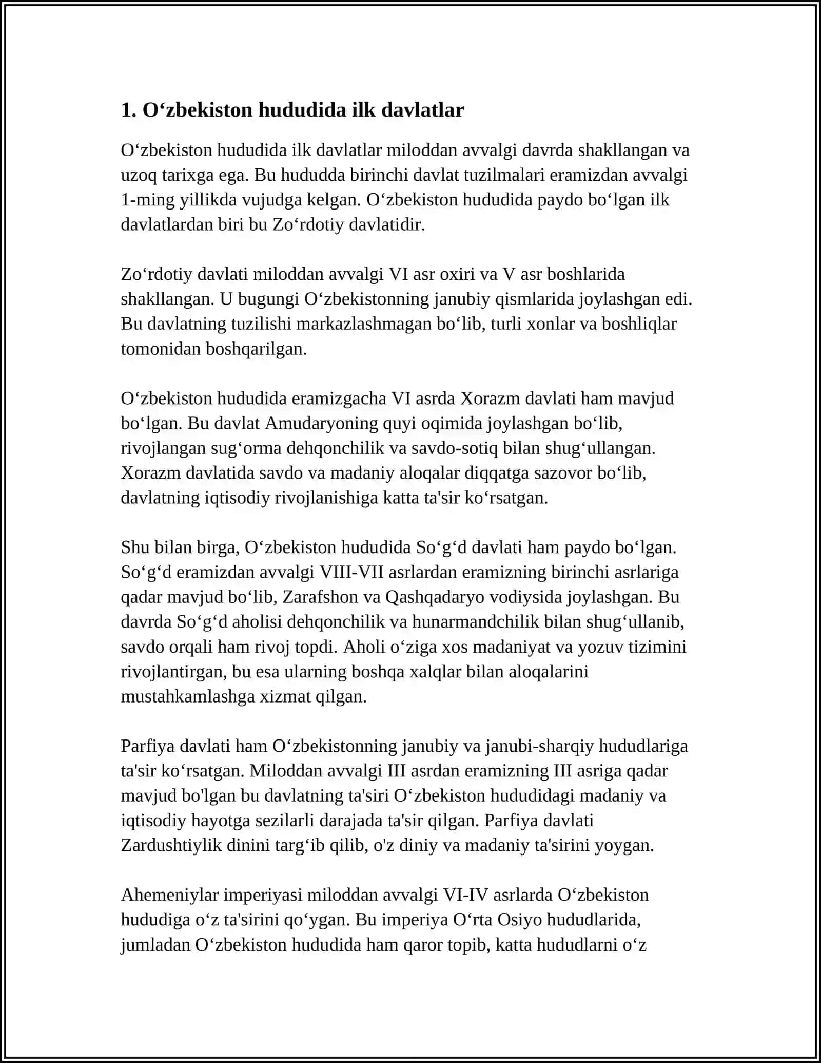 ÕZBEK DAVLATCHILIGINING TARIXIY BOSQICHLARI 3