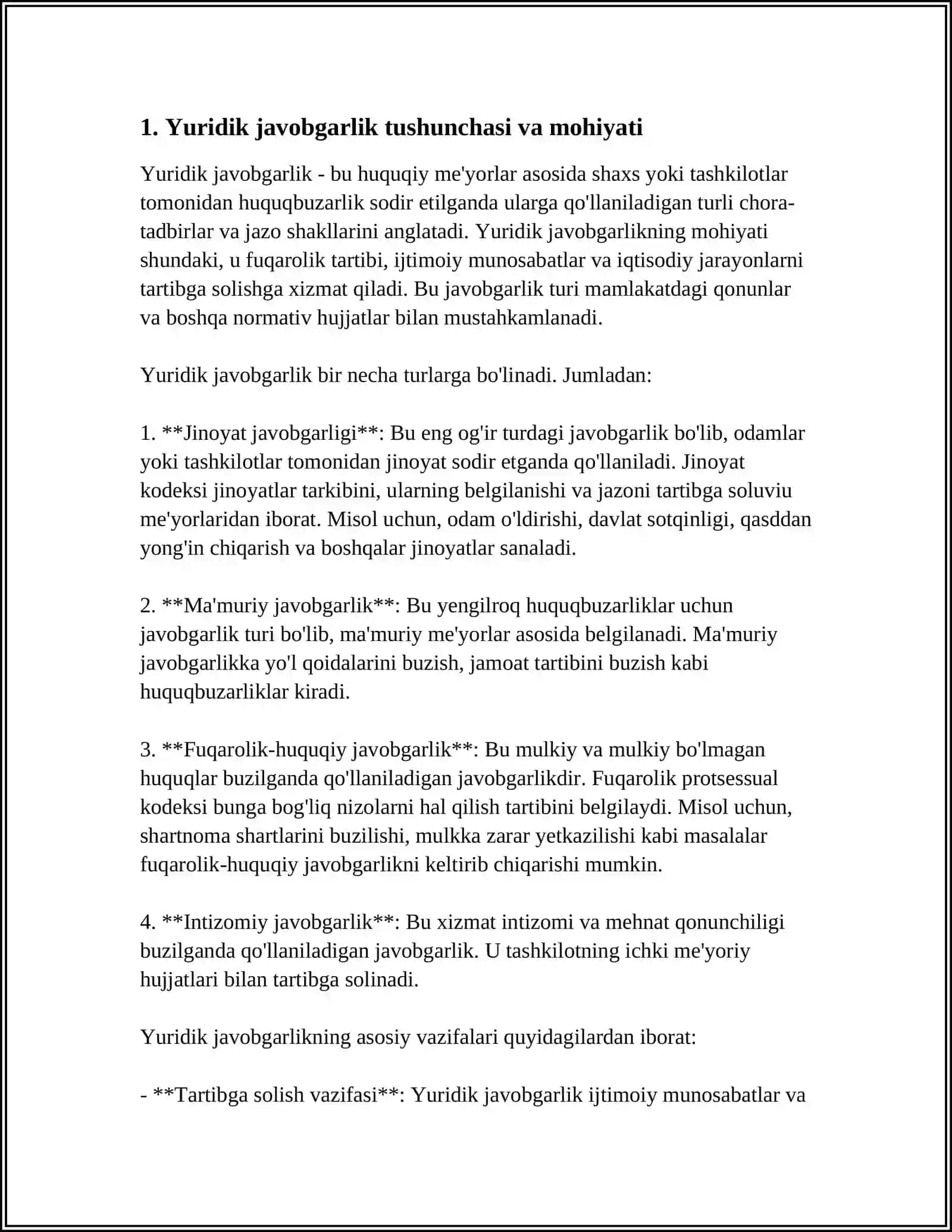 YURIDIK JAVOBGARLIK VA ULARNING TURLARI 3