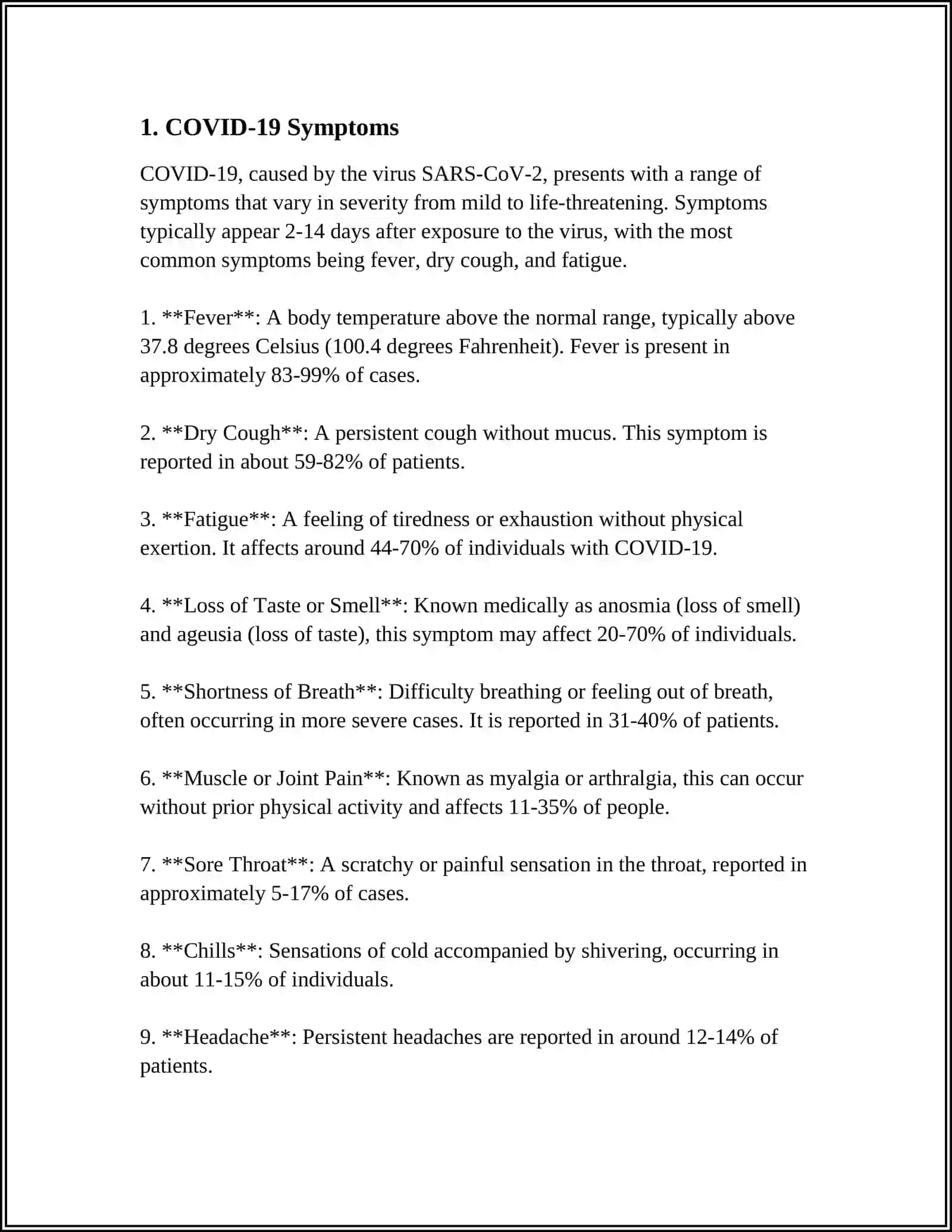 COVID-19 Symptoms 3