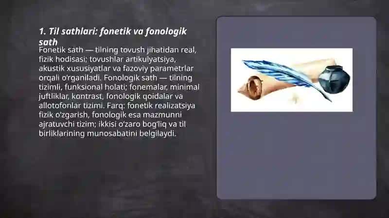 Tilning sathli tuzilishi 3