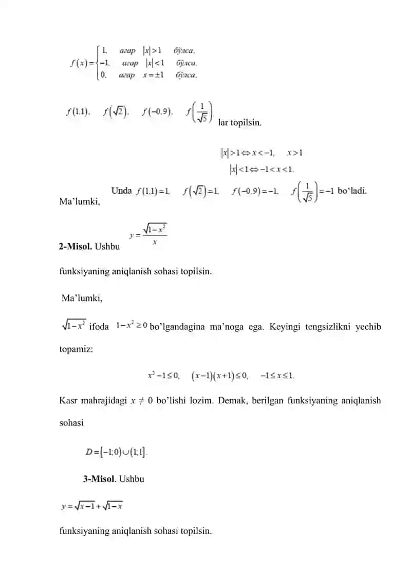 Funksiya tushunchasi va uning хоssalari 3