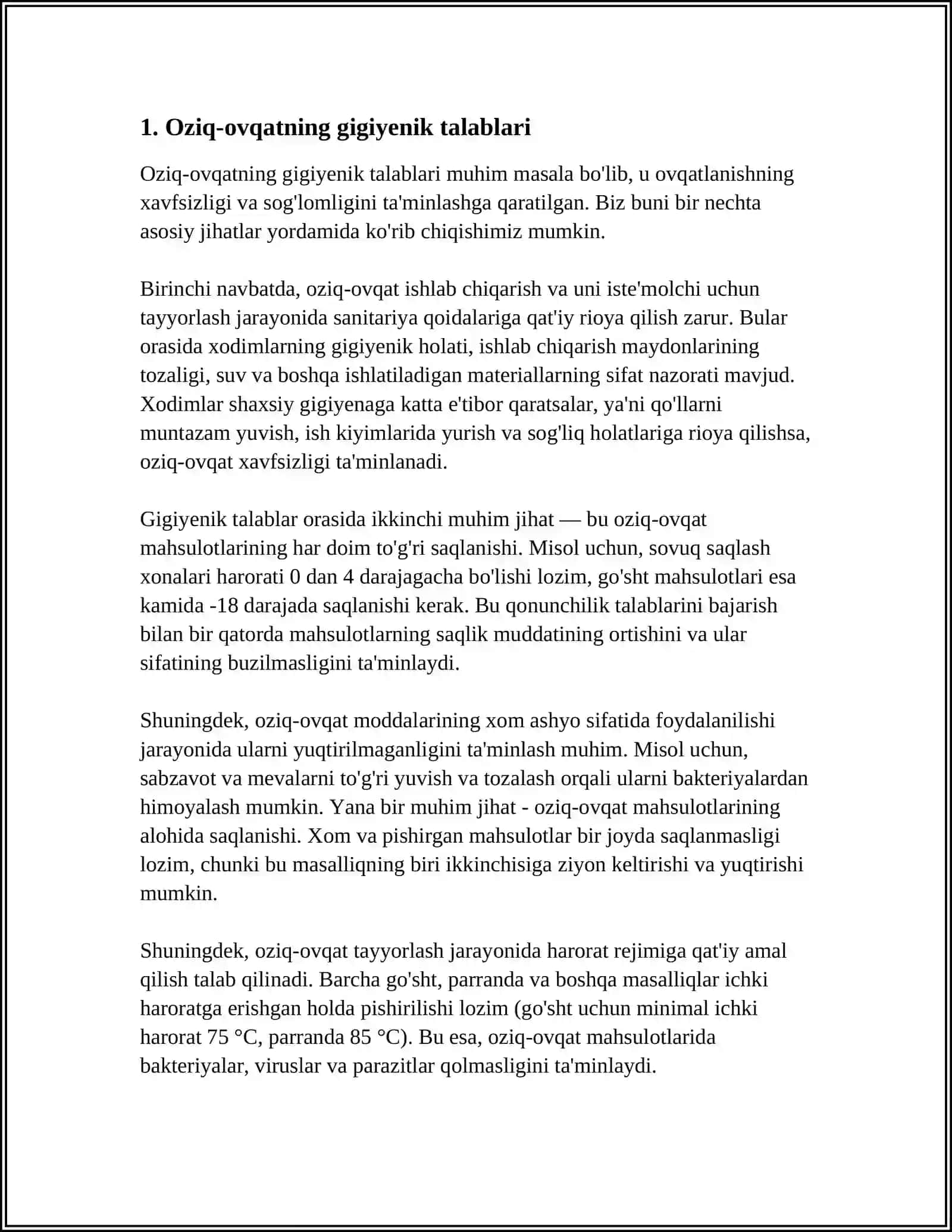 OZIQ - OVQAT INFEKSIYALARI VA ULARNI OLDINI OLISH 3