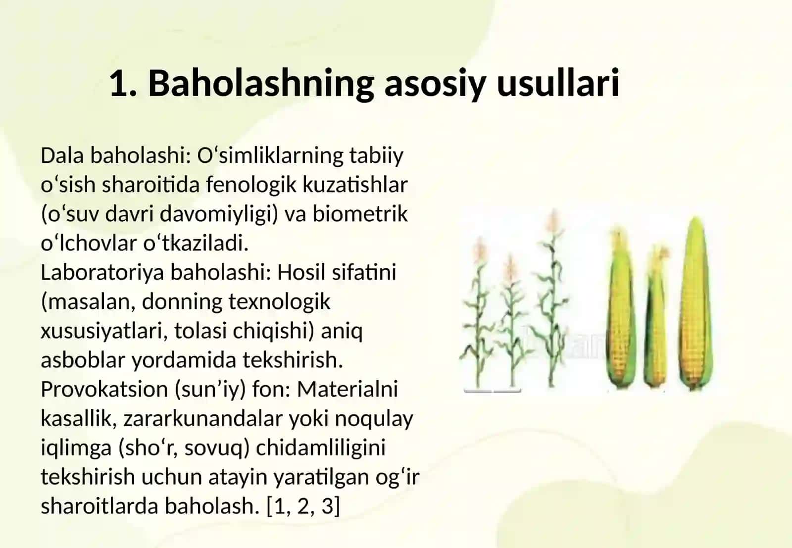 Seleksion materiallarni sifatiga qarab guruhlash 3