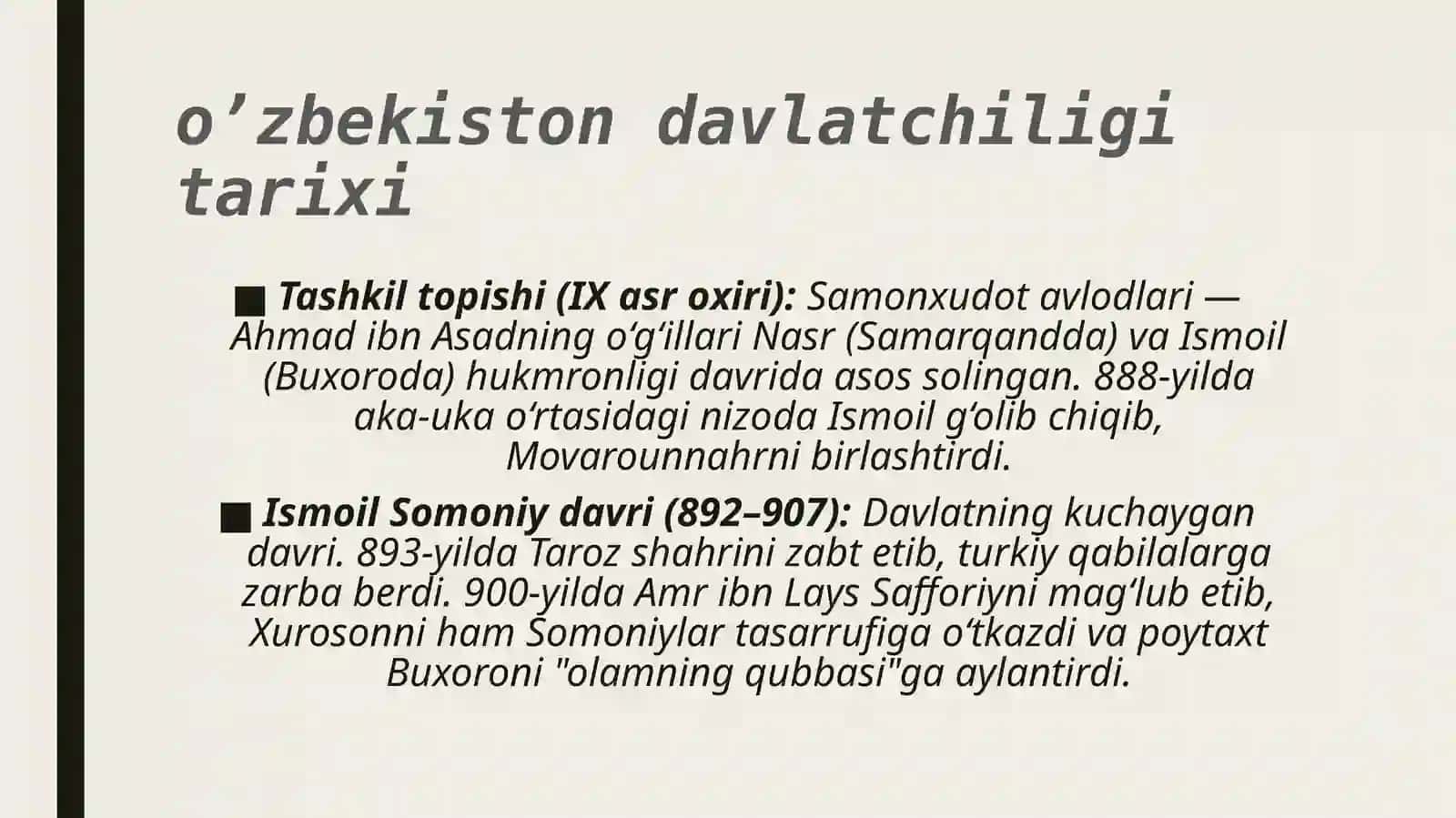Somoniylardavlati (875–999) 3