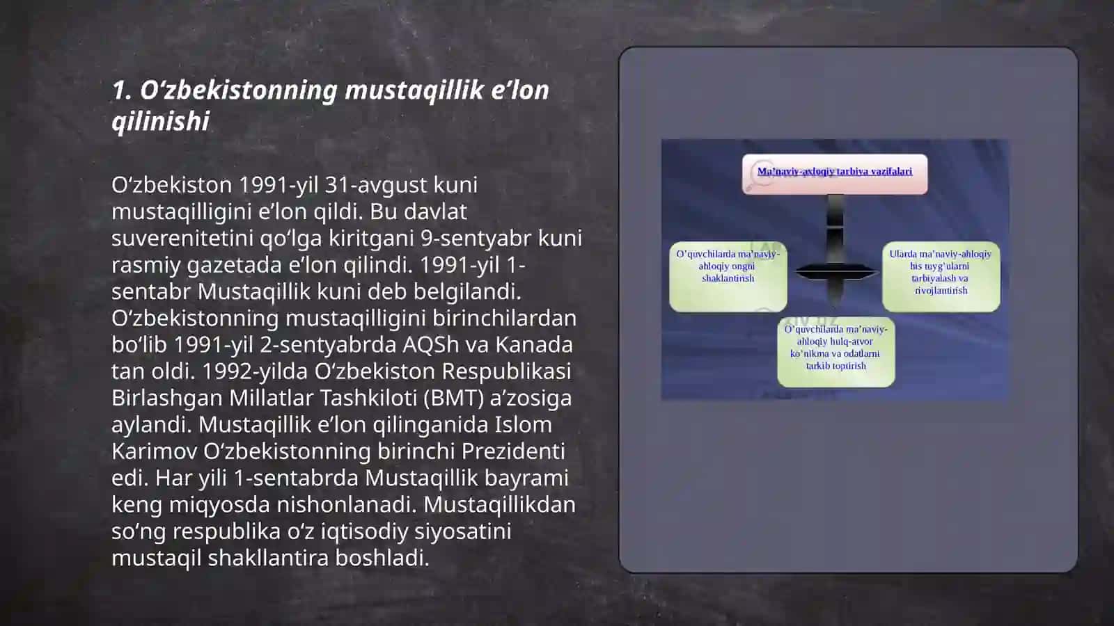 Oʻzbekistonning oʻziga xos istiqlol va taraqqiyot yoʻli 3