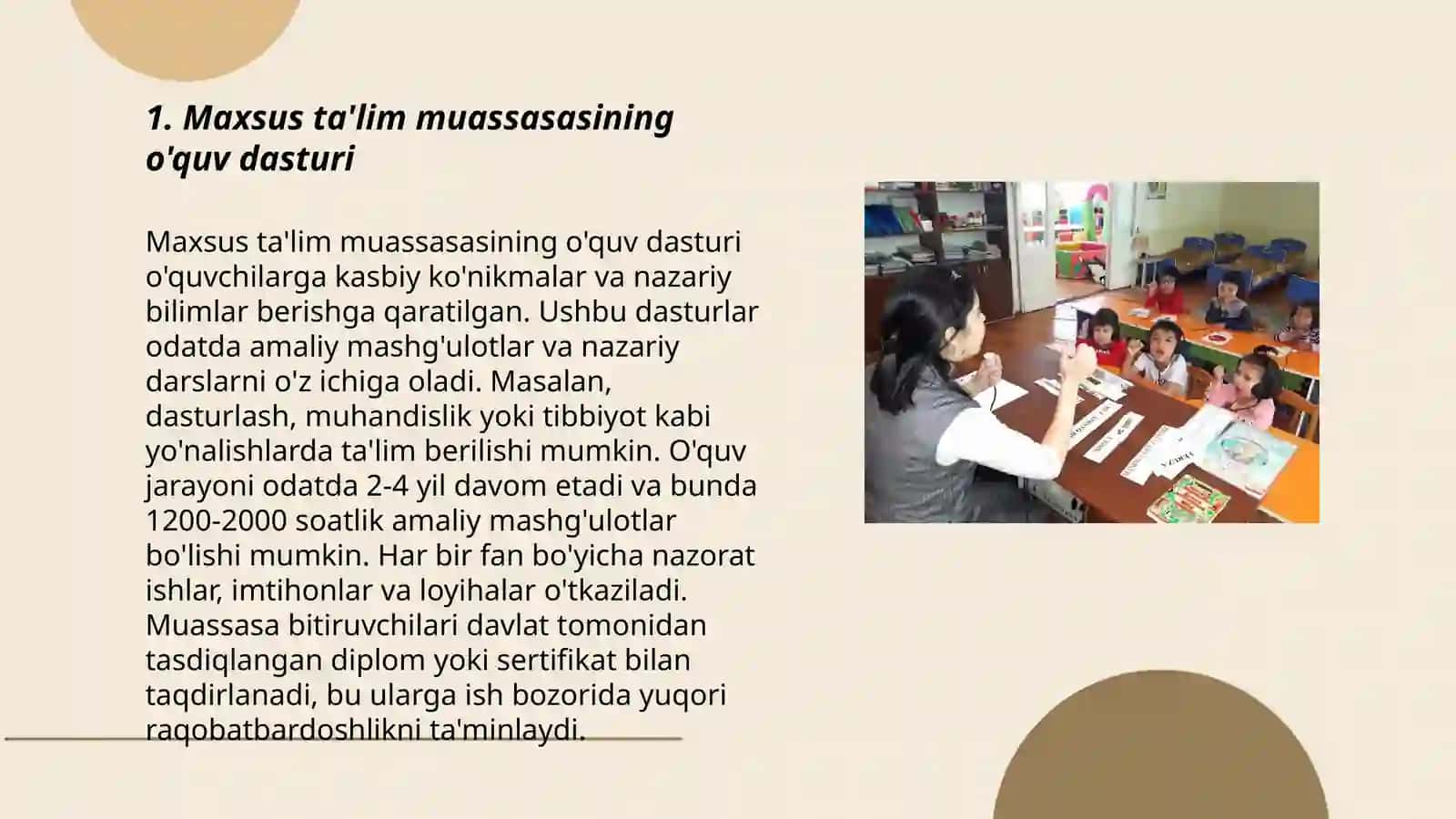 Maxsus ta'lim muassasasining o'quv dasturi 3