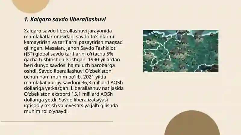 Xalqaro savdo liberallashuvi 3