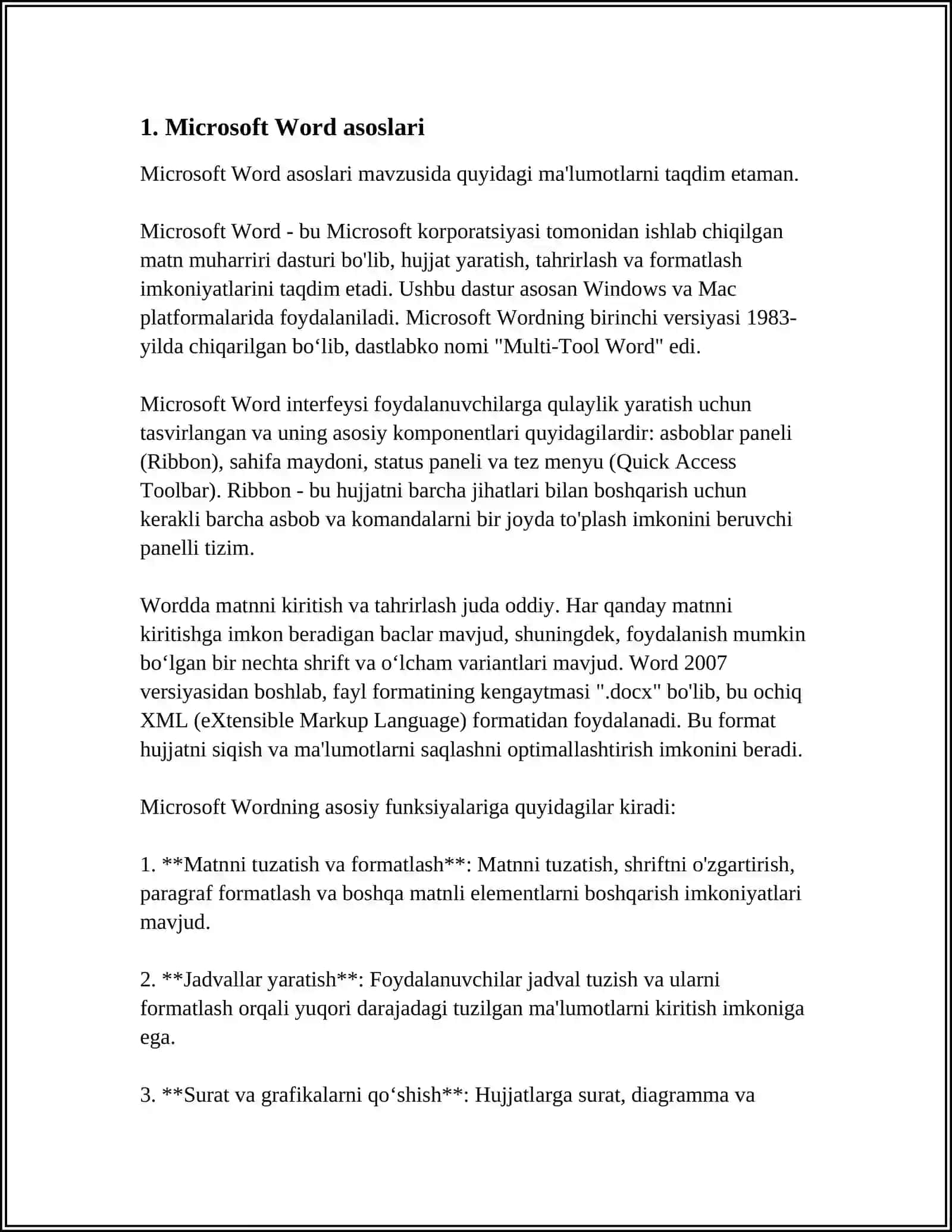 MICROSOFT OFFICE AMALIY DASTURLAR PAKETI 3
