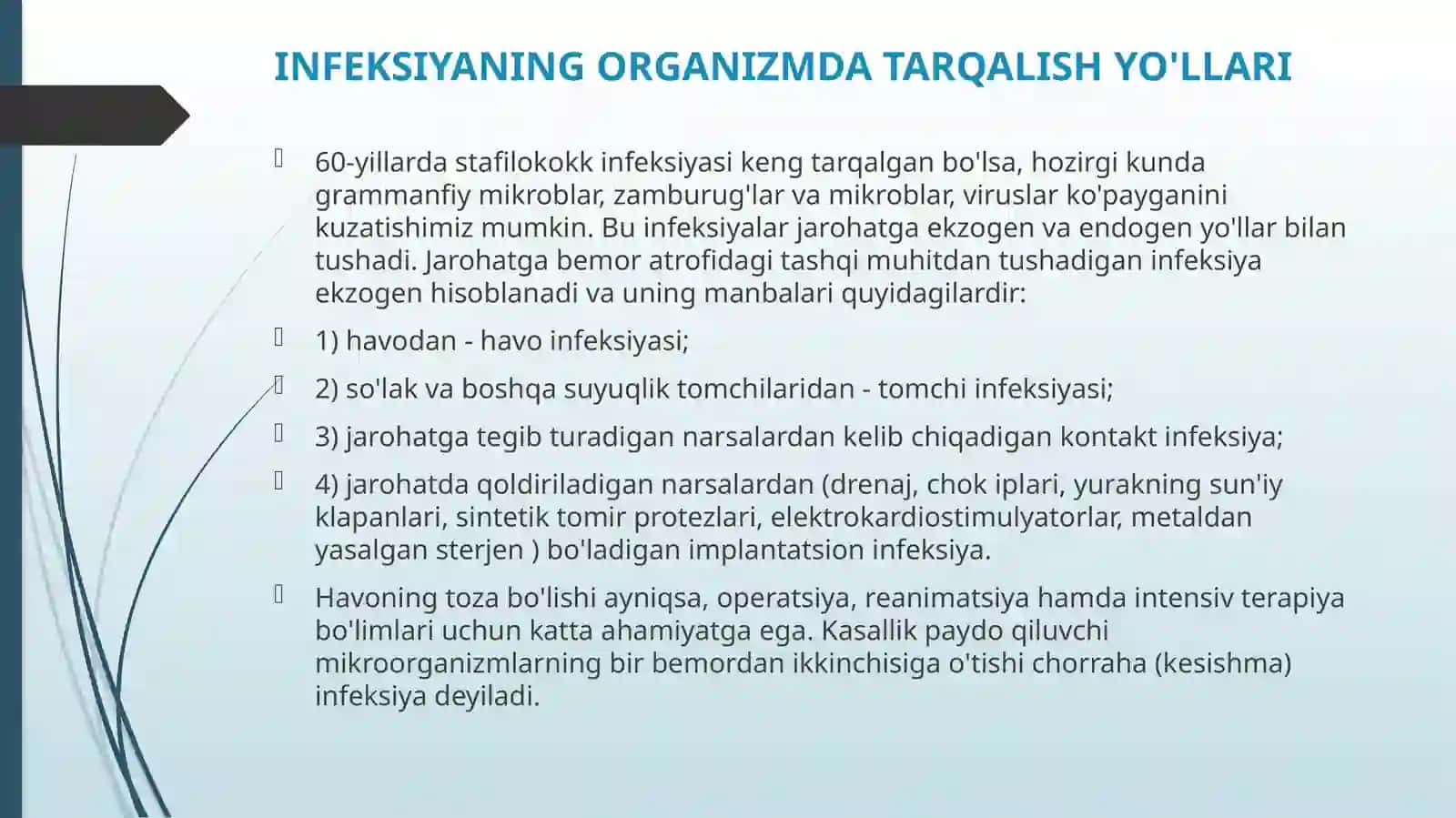 Xirurgiyadainfeksiyatushishinioldiniolish.Aseptikavaantiseptika 3