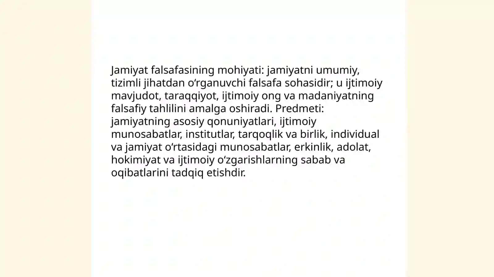 Jamiyat falsafasi 3