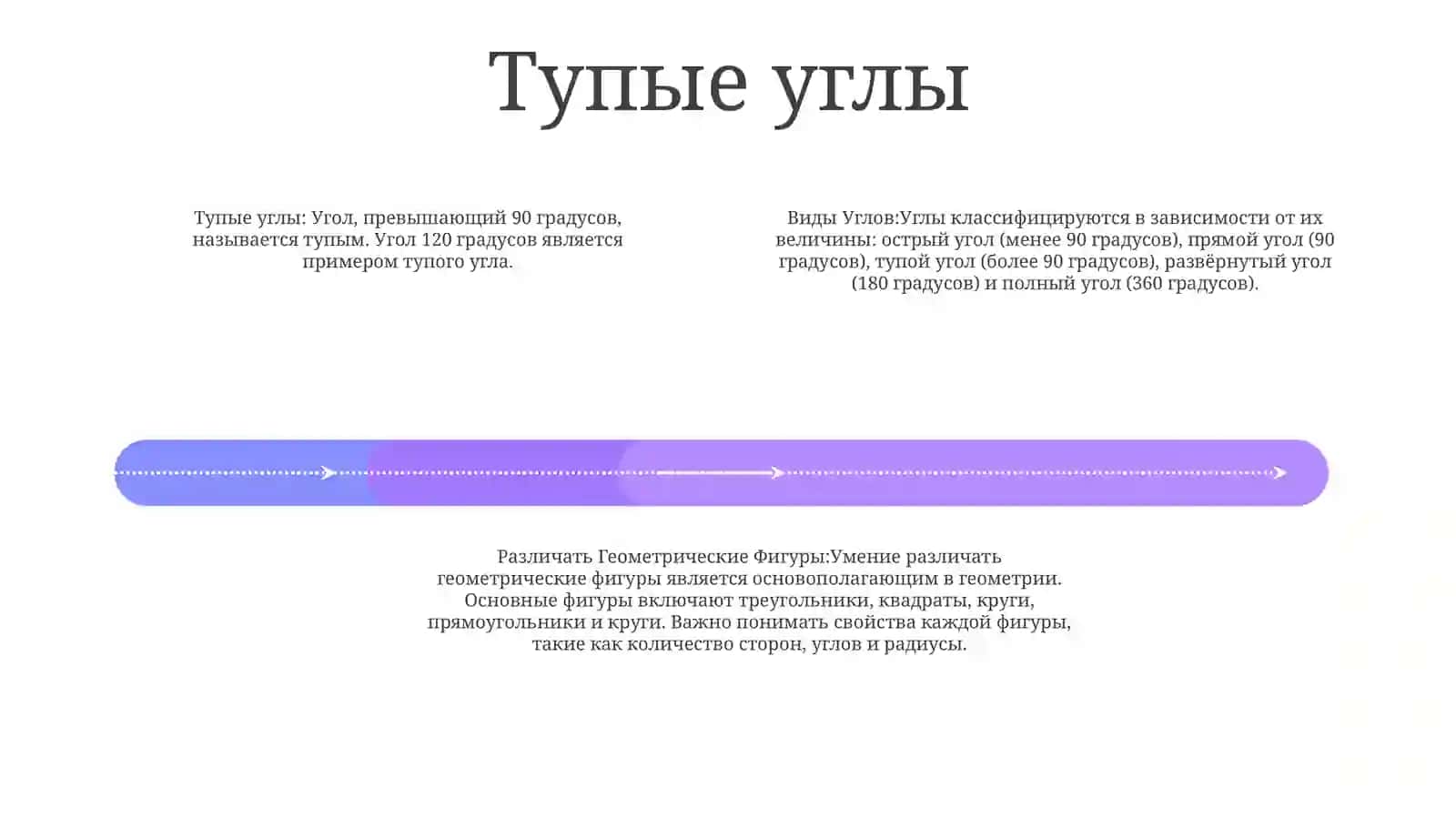 Виды Углов. РазличатьГеометрическиеФигуры 3