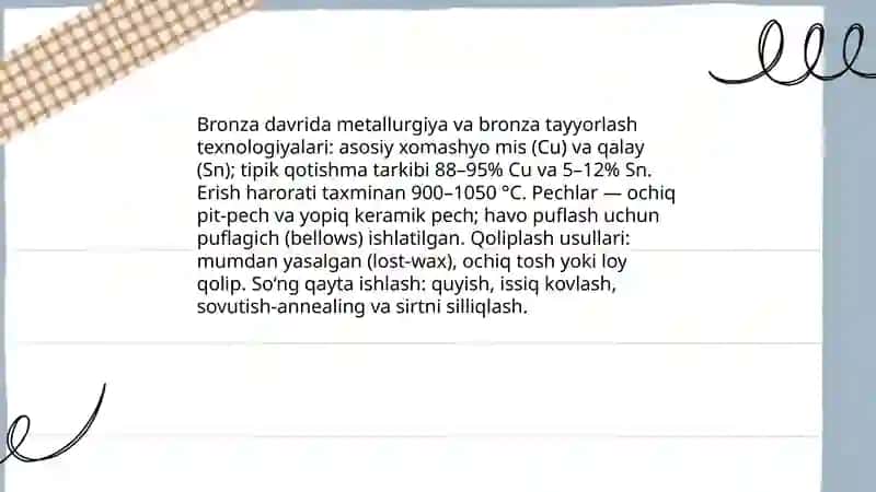 Bronza davri madaniy-tarixiy jarayonlari 3