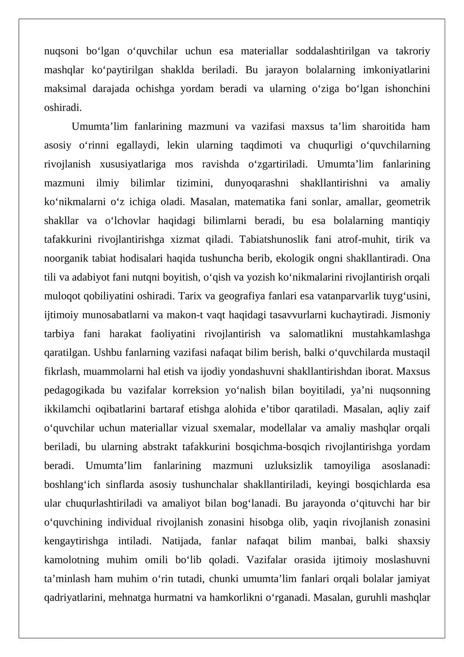 Umumtaʼlim fanlarini o‘qitishning o‘ziga xosligi 3