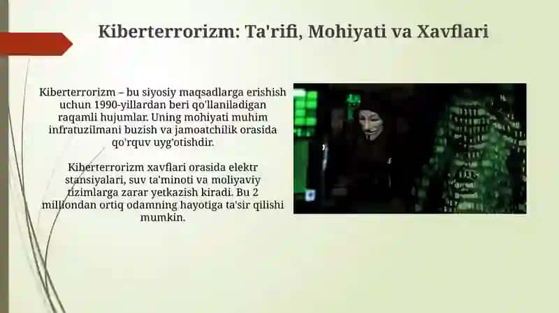 Kiberterrorizm va unga qarshi kurashish 3