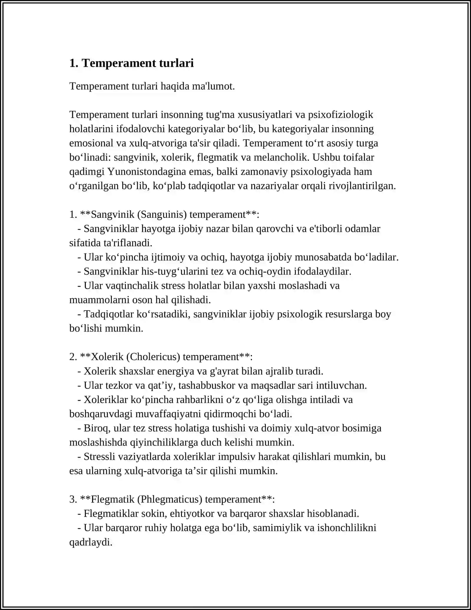 TEMPERAMENT VA SHAXS FAOLLIGI 3