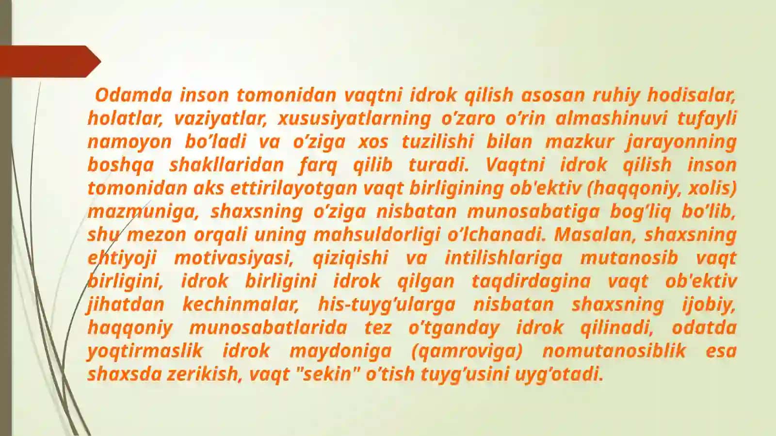 Psixologik vaqt idroki 3
