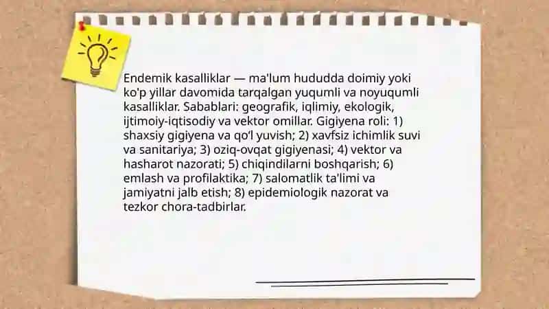 Endemik kasalliklarni oldini olishning gigiyenik asoslari 3