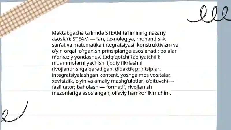 Maktabgacha ta'limda STEAM ta'limining nazariy asoslari 3