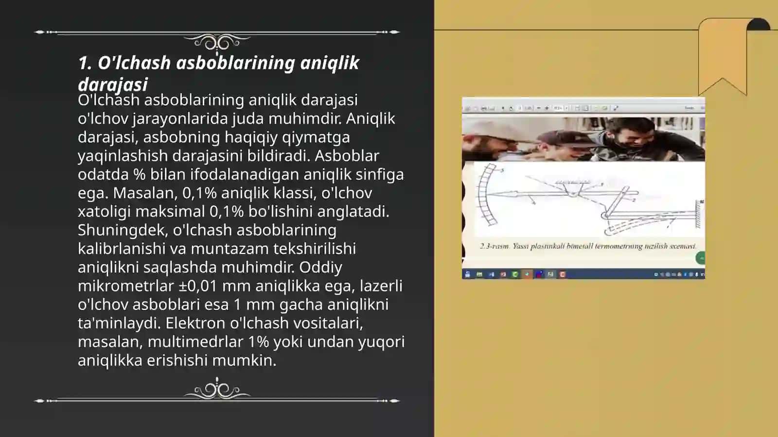 O'lchash xatoliklari va aniqlik sinfi 3