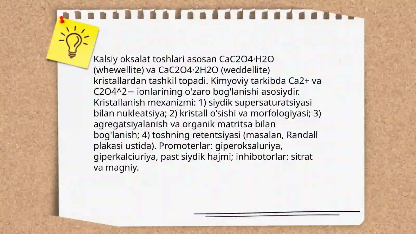 Tosh kasalliklarining kimyoviy asoslari 3