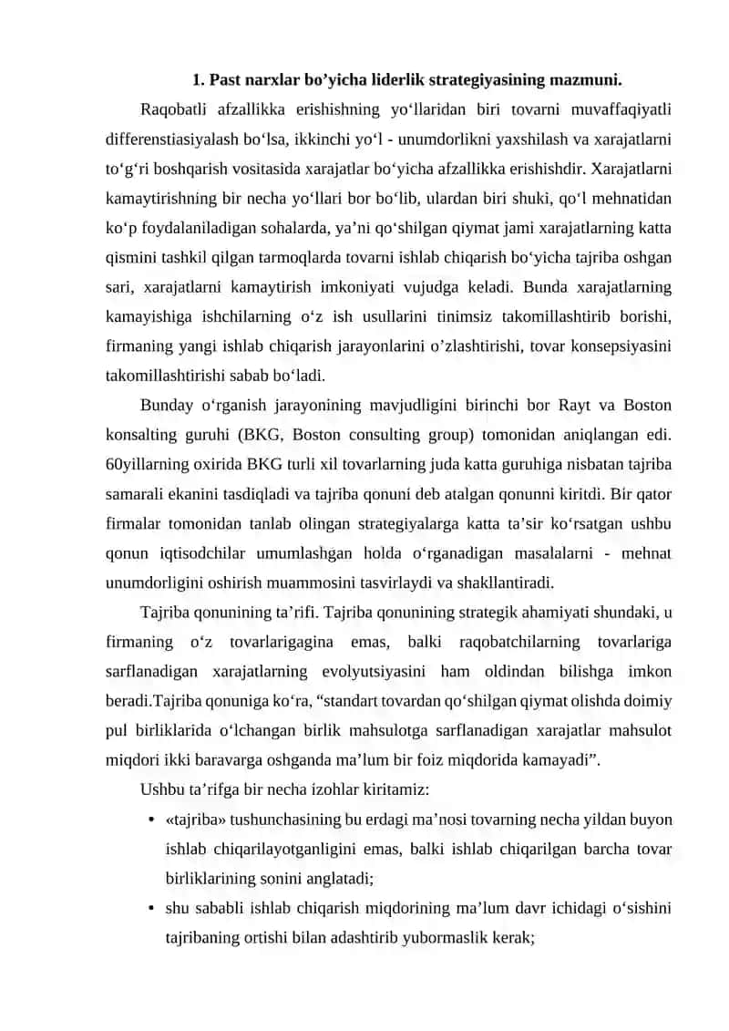 Narx strategiyasi 3
