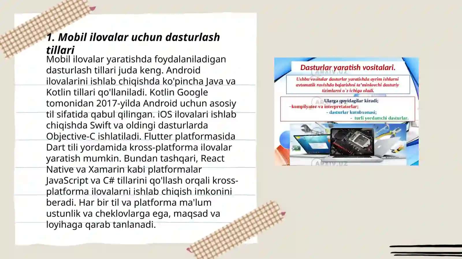 Mobil ilovalarni yaratish texnologiyasi 3