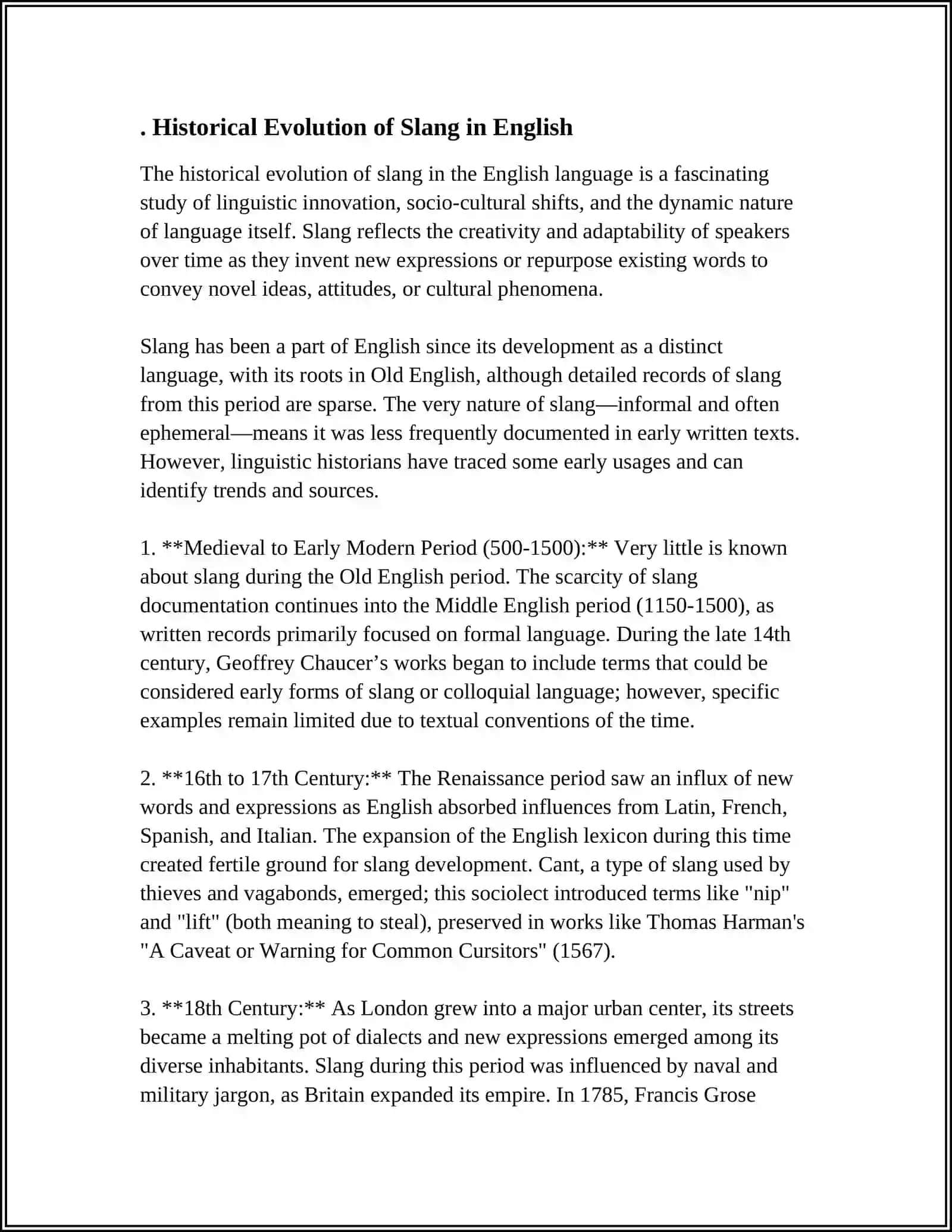 MUSTAQIL ISH: THE USAGE OF SLANG IN ORAL AND WRITTEN SPEECH 3