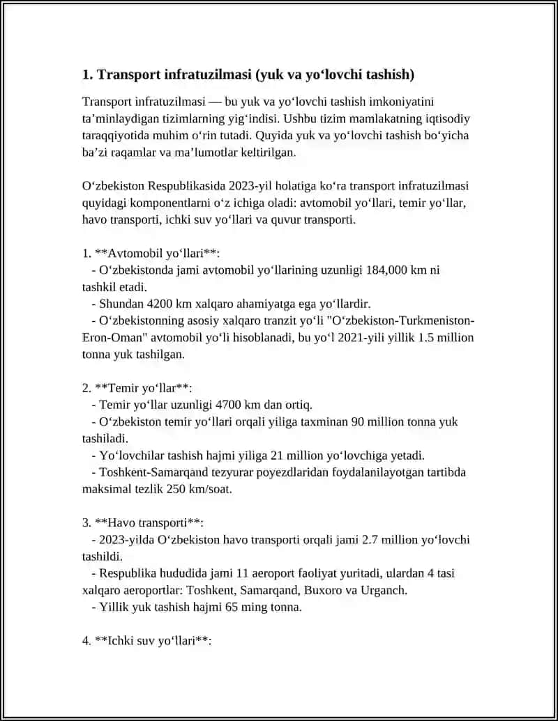 Transport Infratuzilmasi 3