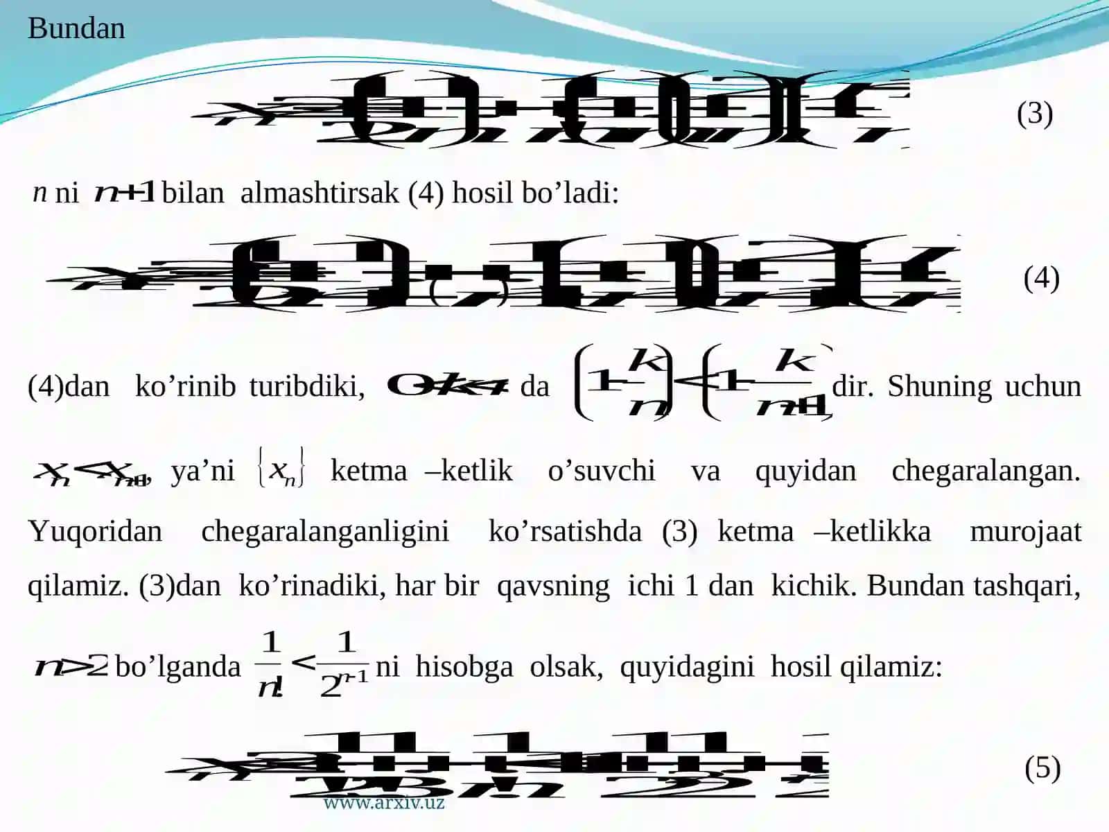 Ikkinchi ajoyib limit va e soni 3