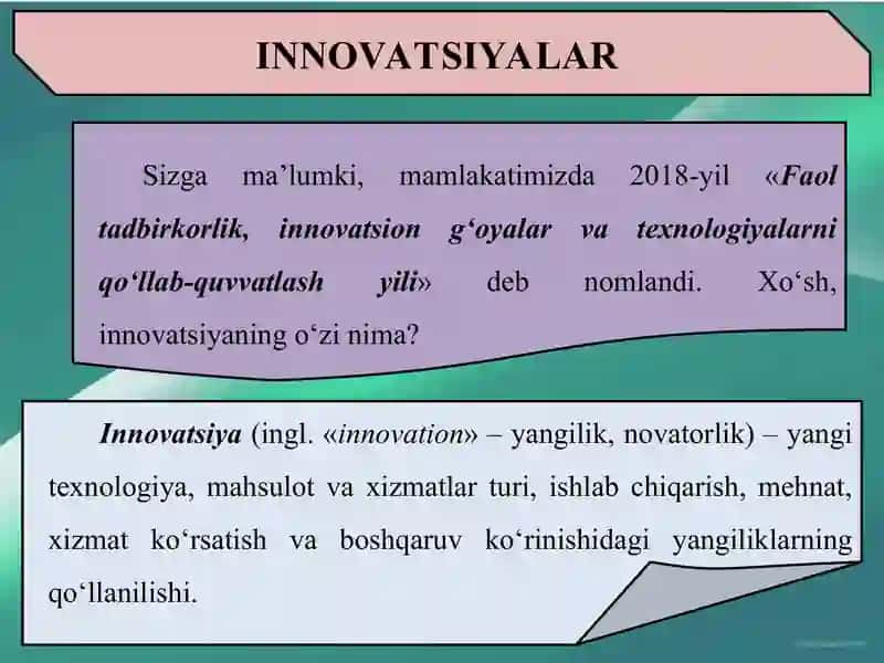 INNOVATSION FAOLIYAT 3