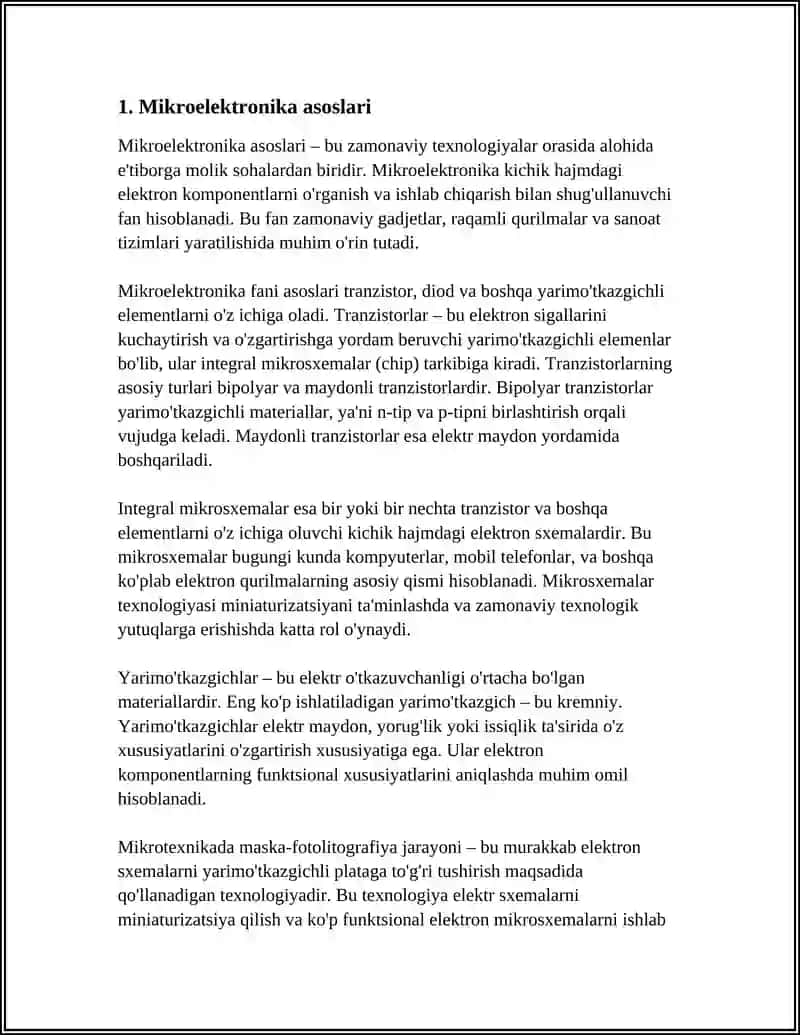 Mikroelektronika asoslari 3