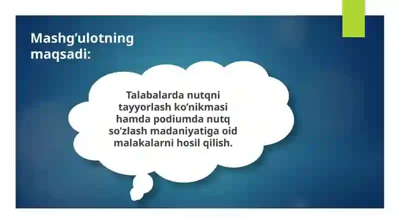 NOTIQLIK NUTQI VA OCHIQ PODIUM 3