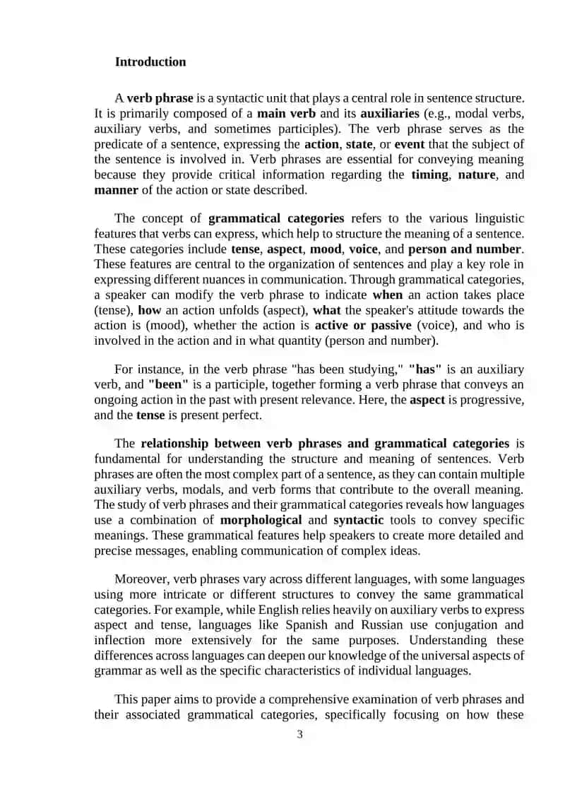 Course Work on Learning Language Aspect 3
