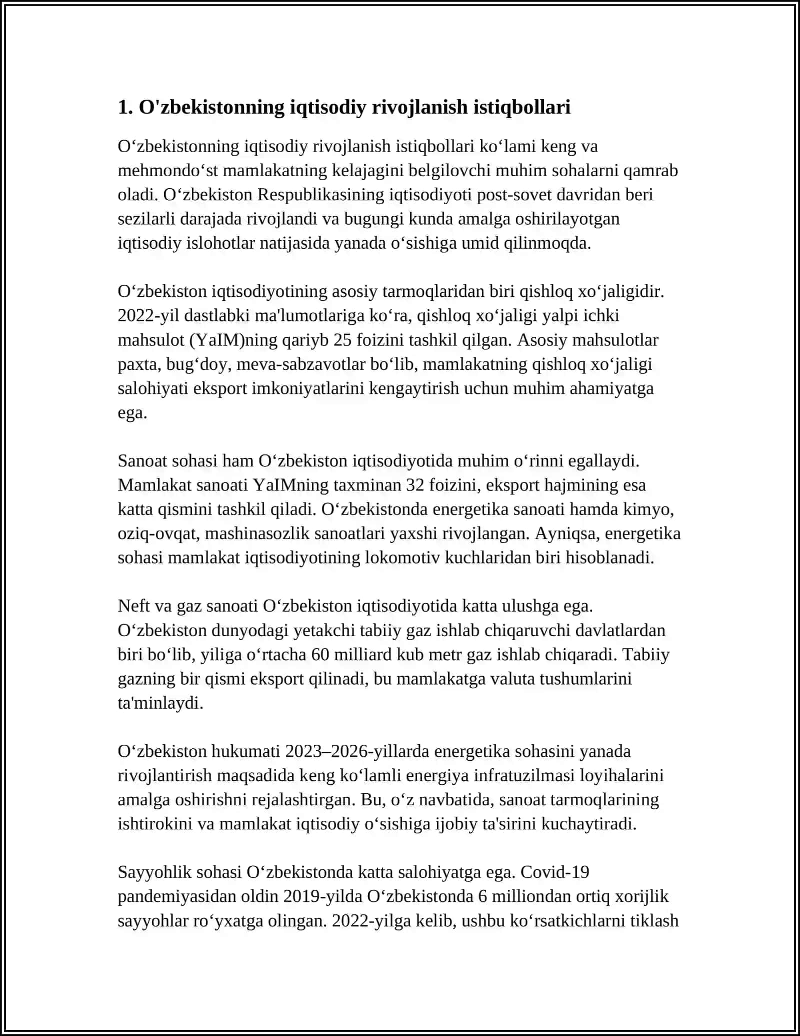 O'ZBEKISTON RESPUBLIKASI OLIY TA’LIM FAN VA INNOVATSIYA VAZIRLIGI 3