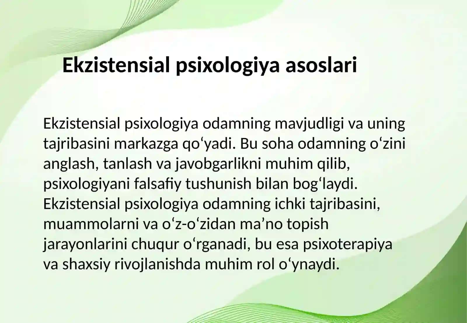 Shaxs ekzistensial psixologiyasi 3