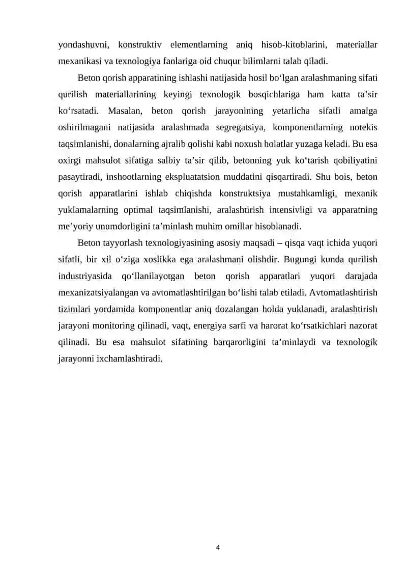 BETON QORISH APPARATINI HISOBLASH VA LOYIHALASH 3