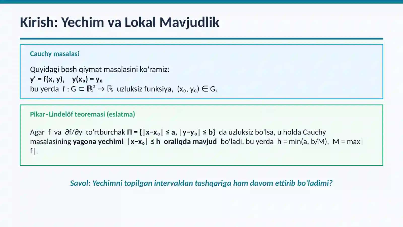 DIFFERENSIAL TENGLAMALAR KURSI 3