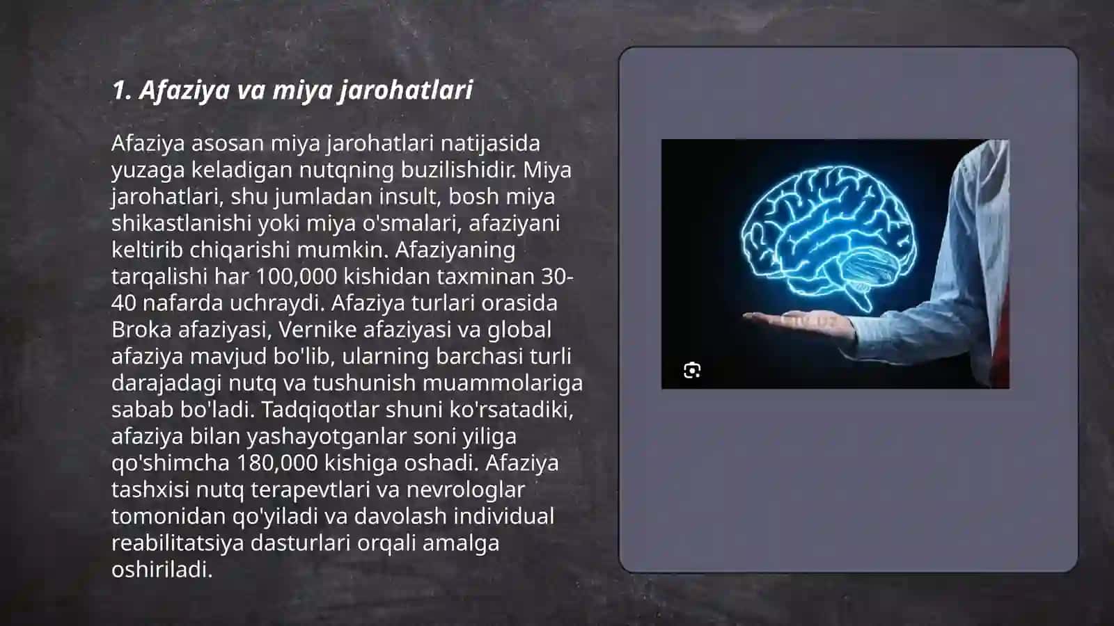 Afaziya va Miya Jarohatlari 3