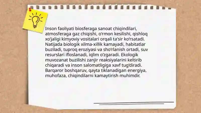 Inson faoliyatining biosferaga taʼsiri 3