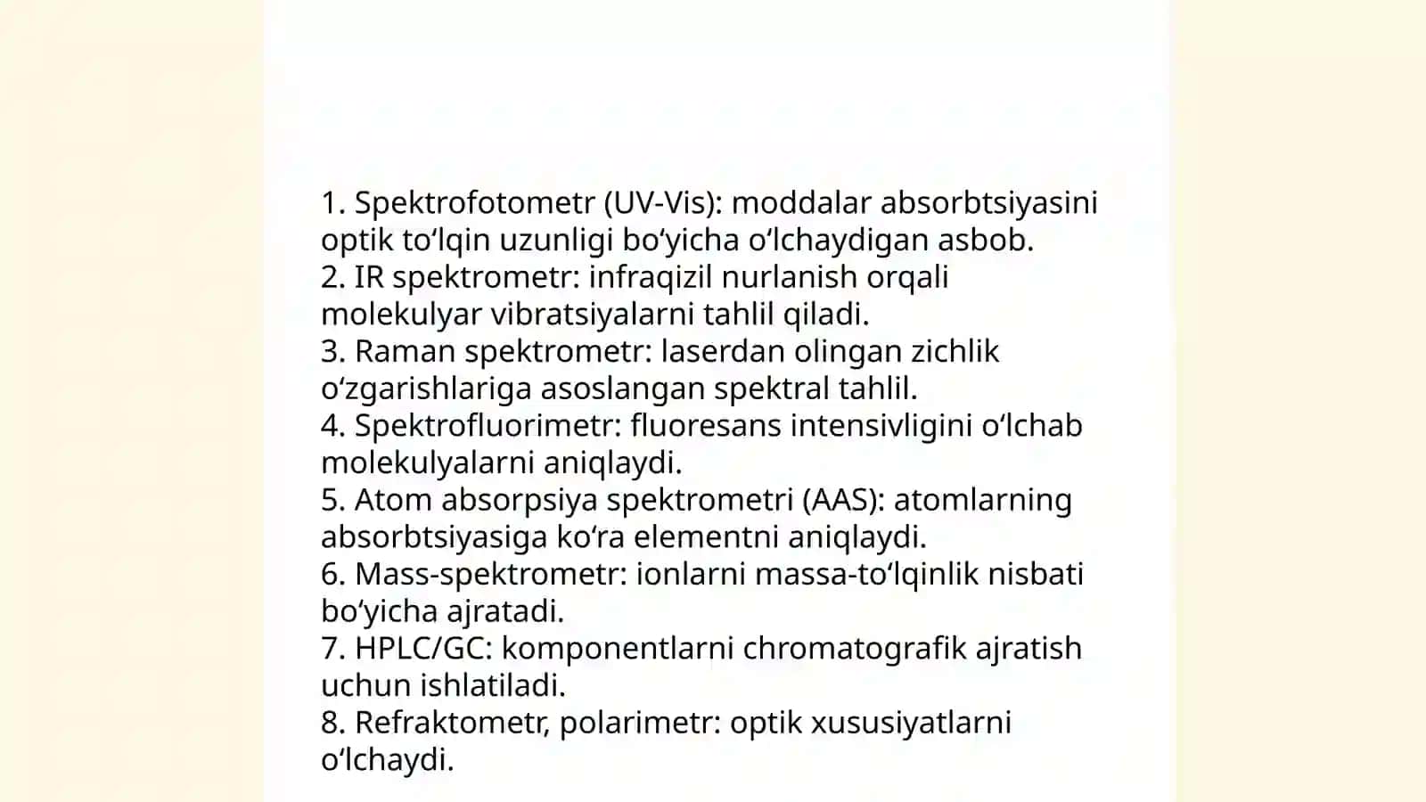 Tahlil Uskunaviy Usullari 3