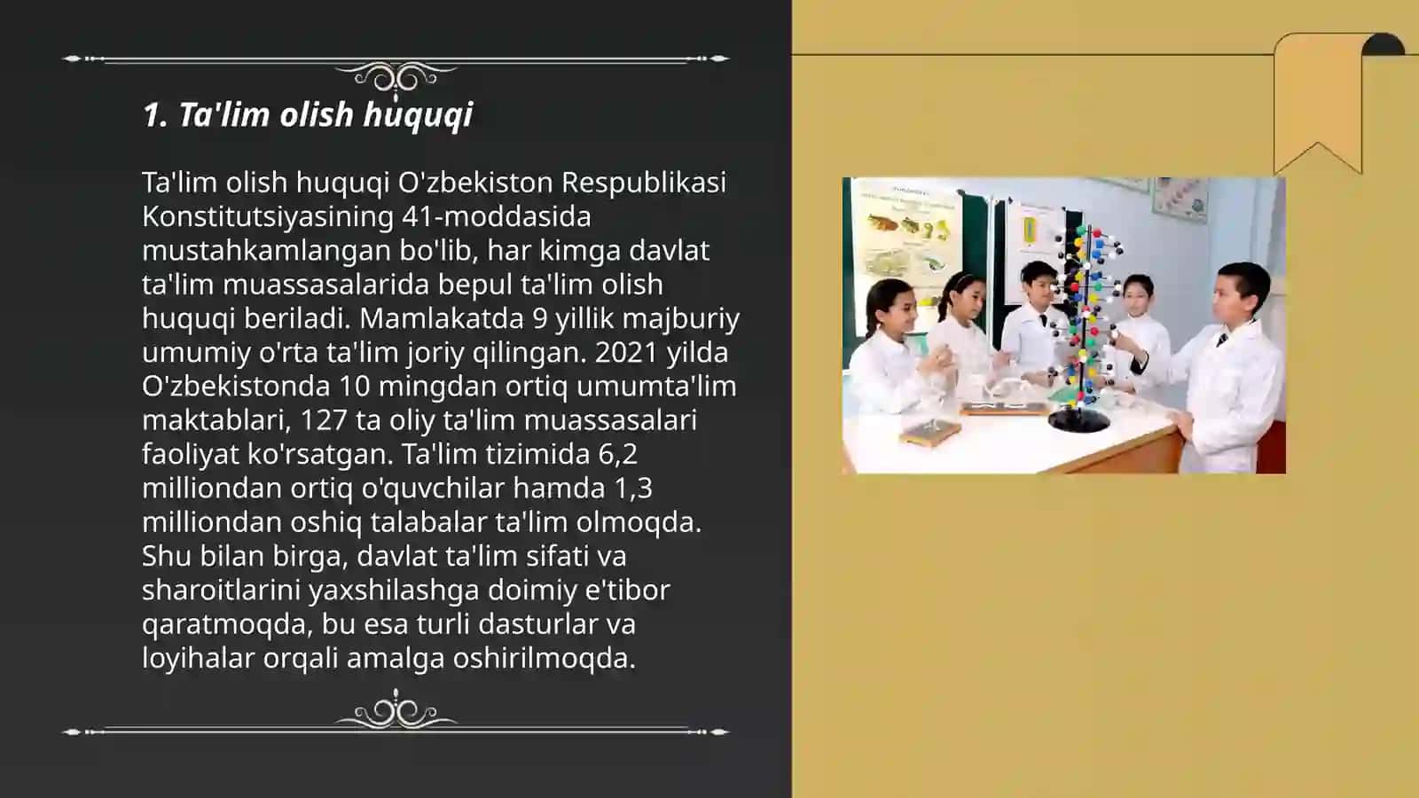 Har kim bilim olish huquqiga ega 3