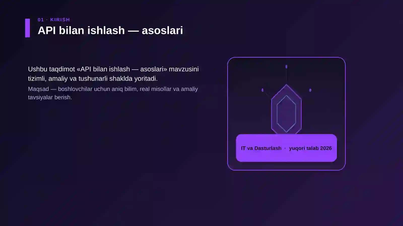 API bilan ishlash — asoslari 3