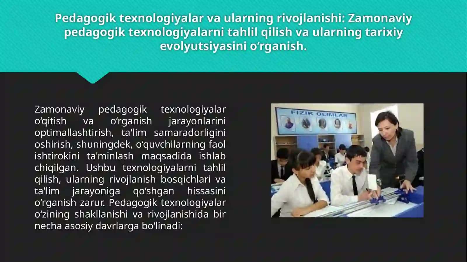 Zamonaviy pedagogik texnologiyalar tasnifi 3