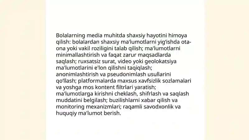 Media muhitda bola huquqlari 3