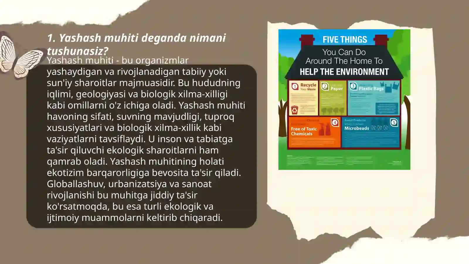 Yashash muhitiga moslanish Egamberdiyeva Oygul 3