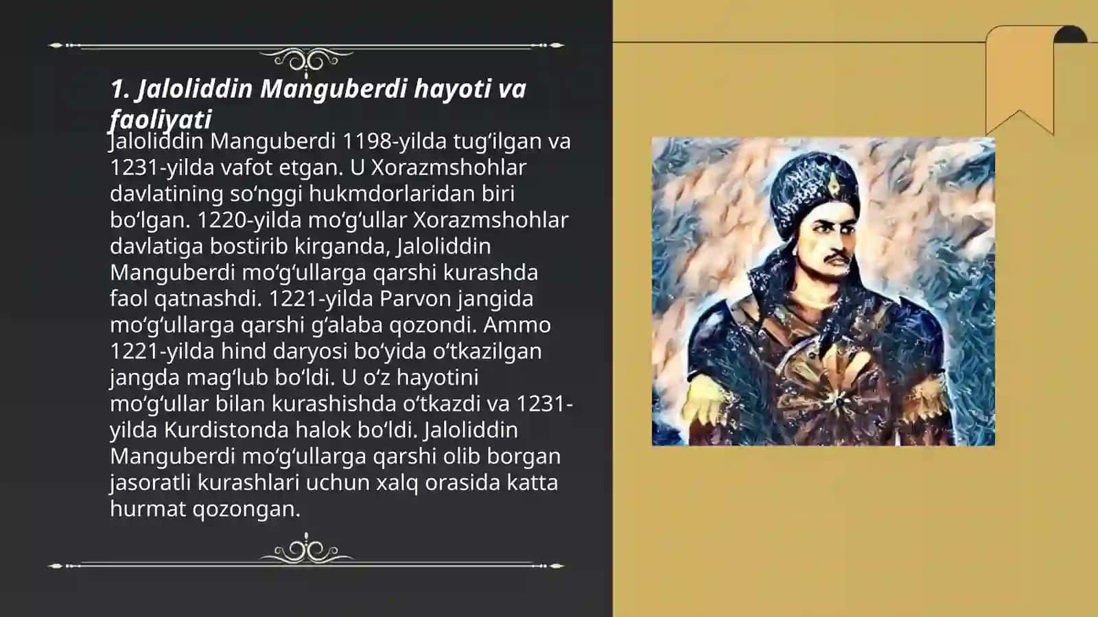 Jaloliddin Manguberdi - vatan ximoyachisi 3